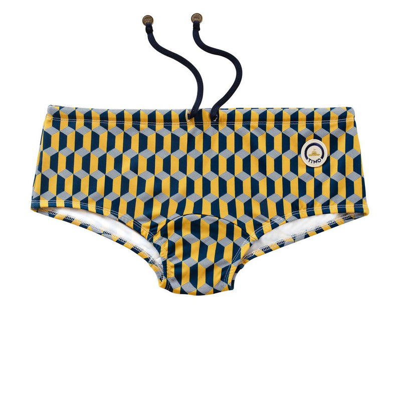 TIMO SQUARE CUT ESCHER YELLOW TIMO TRUNKS 