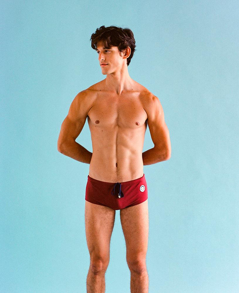 TIMO SQUARE CUT MAROON TIMO TRUNKS 