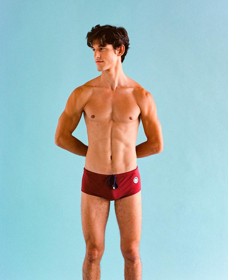 TIMO SQUARE CUT MAROON – TIMO TRUNKS - Main Image